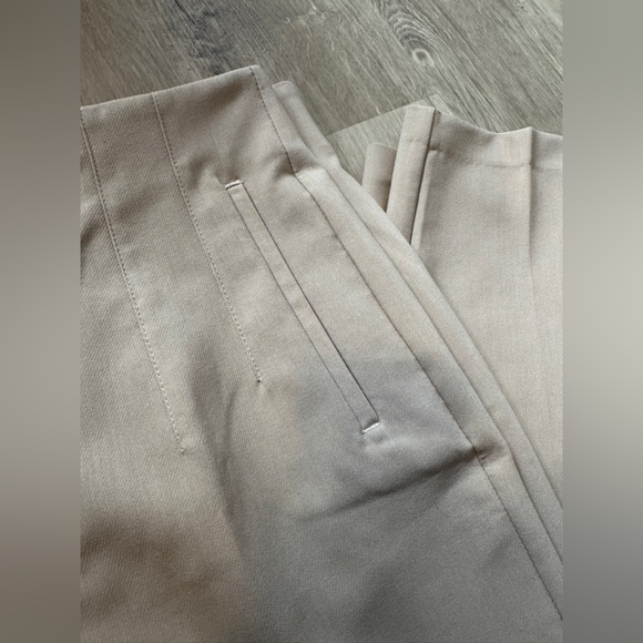 NWOT Zara Pants with a high waist Beige - Picture 11 of 12